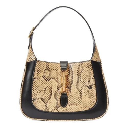  GUCCI古馳 22年秋冬 女士 Jackie 1961系列蟒蛇皮小號手袋 636709 EAAH6 7147