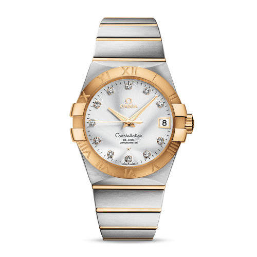 OMEGA/歐米茄 星座系列 精鋼 18K金 鉆石刻度 自動機械 男士腕表 123.20.38.21.52.002