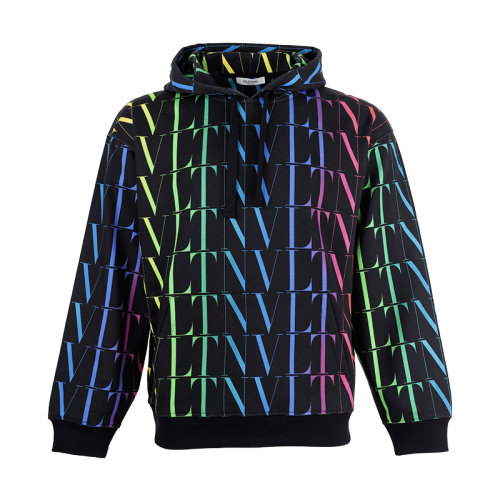 Valentino/華倫天奴 男裝男士時(shí)尚簡(jiǎn)約拼色衛(wèi)衣連帽衫   VV3MF15P795 20K