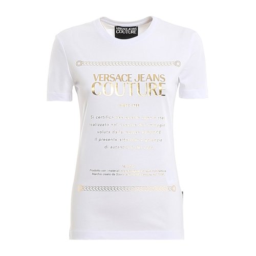  VERSACE JEANS COUTURE 女士白色棉質短袖T恤 B2HVA7T1 30320 K41 PLFSX