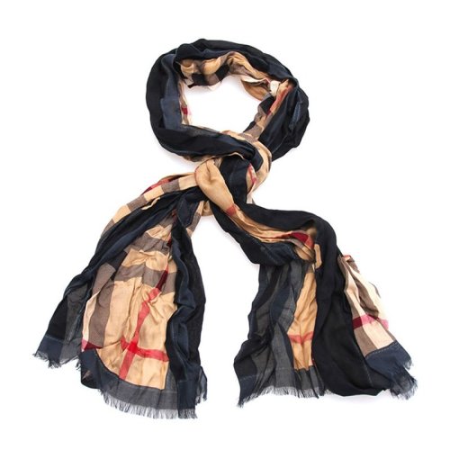 BURBERRY/博柏利 男女通用 中性拼色混合材質格紋樣式圍巾圍脖 3928240