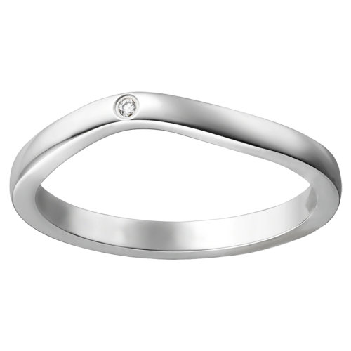 CARTIER/卡地亞 經(jīng)典BALLERINE系列 鉑金950/1000波浪形鑲?cè)@結(jié)婚求婚訂婚戒指  B4092900