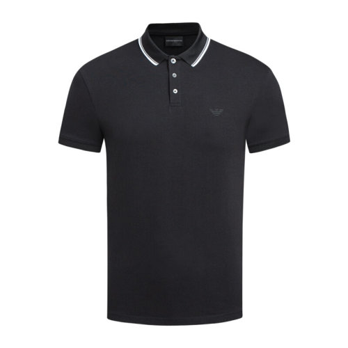Emporio Armani/安普里奧阿瑪尼 新款時尚經典款條紋領男士短POLO衫3H1F82-1J60Z-0100