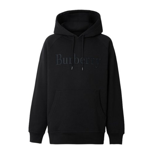 Burberry/博柏利  男裝 服飾 棉質混紡繡標logo裝飾平織連帽衫 男衛衣