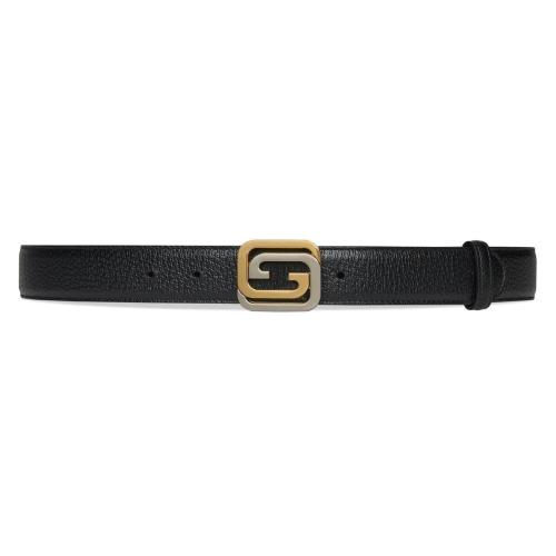  GUCCI古馳 22年秋冬 男士 方形互扣式雙G搭扣腰帶 715603 AAA0J 1541