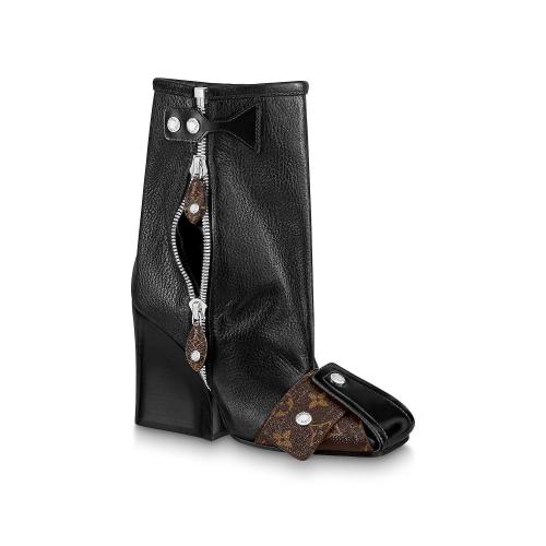  LV路易威登 22年秋冬 女士 短靴 BOTTE MI-HAUTE PATTI a TALON COMPENSé 1AACD1 1AACD4 1AAC