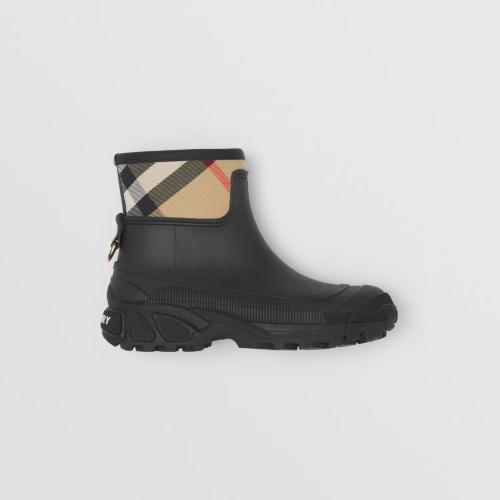  BURBERRY 22年秋冬 女士 House 格紋裁片雨靴 80419491 預定商品1-3周發貨