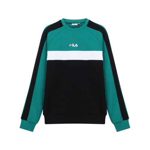 FILA/斐樂 男士棉/聚酯纖維圓領長袖衛衣運動衫 687986