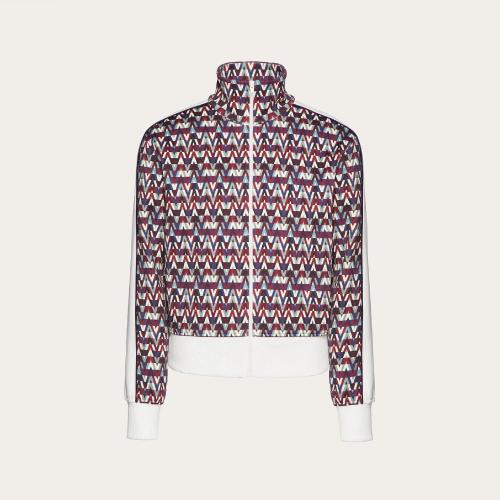  VALENTINO華倫天奴 22年秋冬 男士 衛衣 SWEAT-SHIRT ZIPPé IMPRIMé OPTICAL VALENTINO XV3M