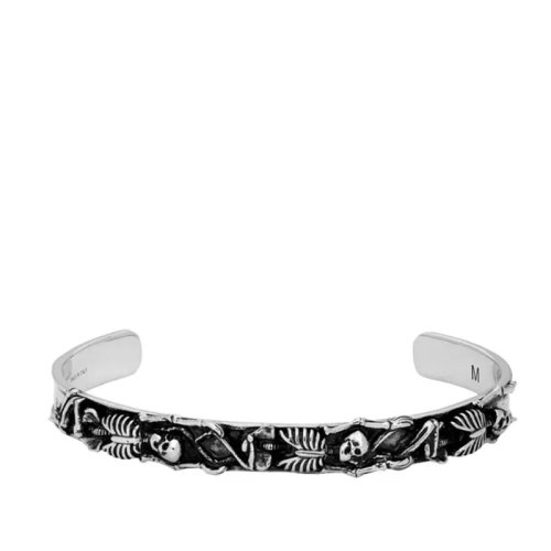 Alexander McQueen/亞歷山大麥昆 男女同款 銀色金色骷髏時尚手鐲 575538J160Y0446