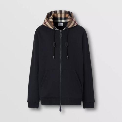  BURBERRY 22年秋冬 男士 棉質格紋連帽上衣 80607051