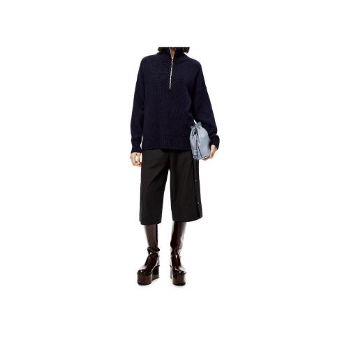  LOEWE羅意威 22年秋冬 女士 針織衫 Half zip sweater in cashmere S359Y14K85-5110