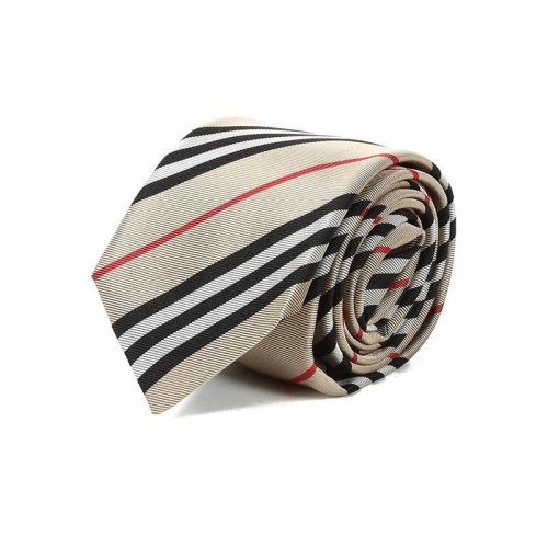 BURBERRY/博柏利 男士米色真絲領帶 80116941