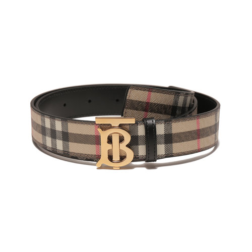 BURBERRY/博柏利【22秋冬新款】女款專屬標(biāo)識板扣式雙面皮帶腰帶3cmVintage格紋 80524821