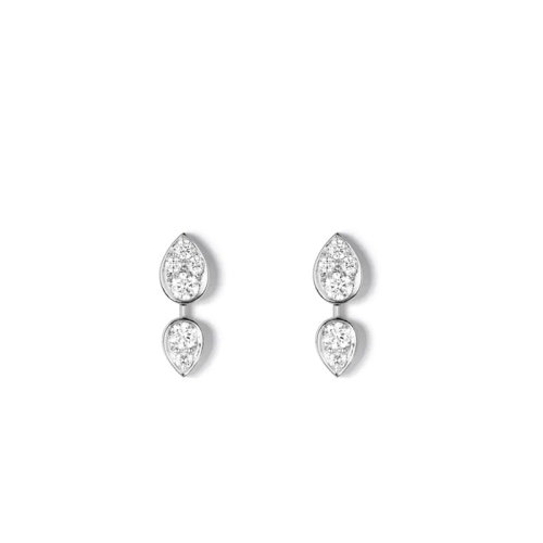 Chaumet/尚美  JOSéPHINERONDE D'AIGRETTES系列 女士18k金白金梨形明亮切割鉆石耳環083845