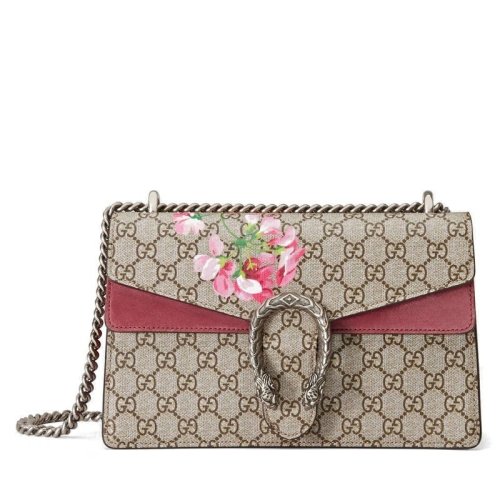 GUCCI/古馳 經典款女士米色Dionysus酒神系列人造帆布單肩酒神包  400249KU23N8693
