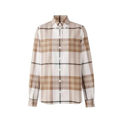 BURBERRY/博柏利 【22秋冬新款】 女款棉質長袖襯衫格紋 80568561