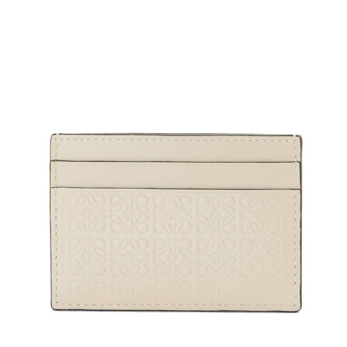 LOEWE/羅意威 Repeat系列 女士淺燕麥色徽標壓花小牛皮卡包0010641900