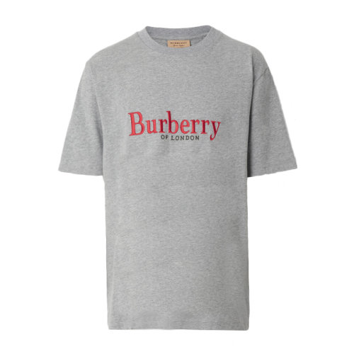 BURBERRY/博柏利男裝 服飾 男裝 情侶款 棉質典藏繡標半袖 男士短袖T恤 80078經典字母LOGO