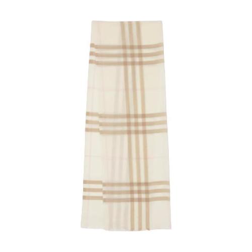 BURBERRY 22年秋冬 女士 輕盈格紋絲毛混紡圍巾 80214421 預(yù)定商品1-3周發(fā)貨