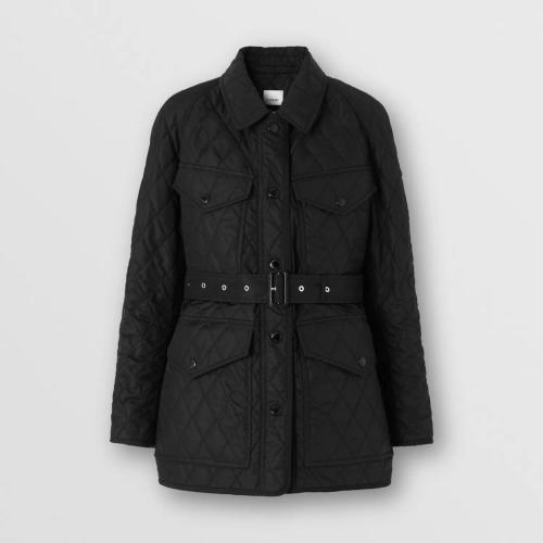  BURBERRY 22年春夏 女士 菱形絎縫尼龍帆布戰(zhàn)地夾克 80341221 預(yù)定商品1-3周發(fā)貨