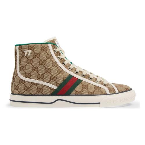  GUCCI古馳 22年秋冬 男士 Gucci Tennis 1977系列男士高幫運動鞋 625807 HVK70 9765