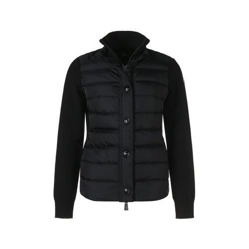Moncler/蒙克萊 女士GRENOBLE滑雪系列-Apres-Ski系列聚酰胺/羊毛Cardigan鵝絨針織夾克外套 9B00010 A9462