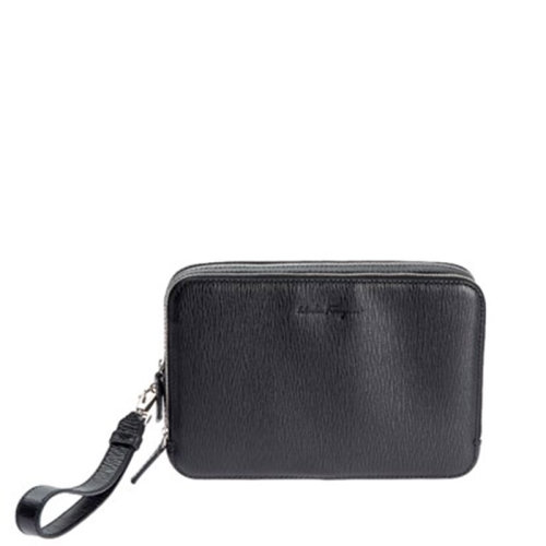 Salvatore Ferragamo/菲拉格慕 男士 男包 黑色皮革時尚手拿包卡包 0549567 249480