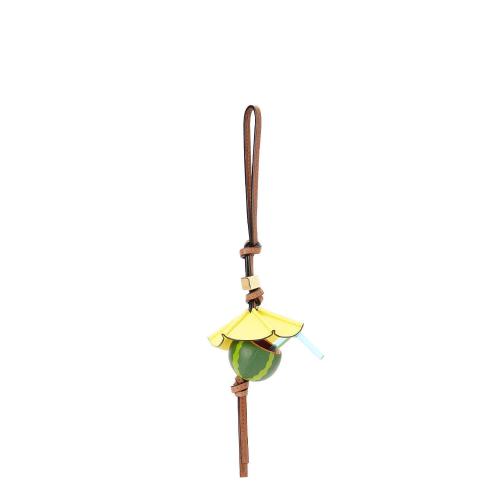  LOEWE羅意威 22年秋冬 女士 掛飾 Watermelon cocktail charm in calfskin and brass C000232X