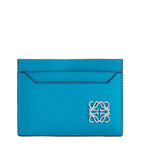 LOEWE/羅意威  女士瀉湖藍粒面小牛皮徽標印花卡片夾0010593515
