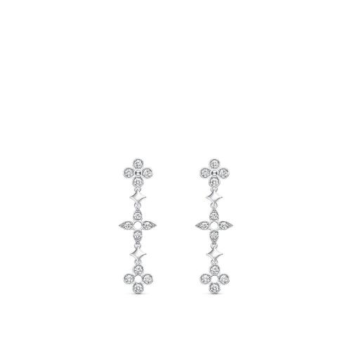  LV路易威登 22年秋冬 女士 耳環 BOUCLES D%27OREILLES LONGUES DENTELLE， OR BLANC ET DIAMANTS 預定商品2-8周發貨