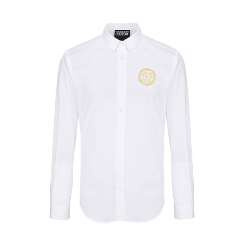 VERSACE/范思哲襯衫休閑百搭男士潮流襯衫圖案LOGO簡約黑色白色