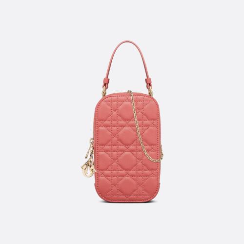  DIOR迪奧 22年春夏 女士 手機包 étui pour telephone Lady Dior S0872ONMJ_M76P