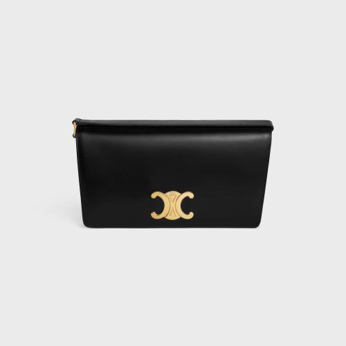  CELINE賽琳思琳 22年秋冬 女士 單肩包 SAC TRAPEZE TRIOMPHE VEAU SATINé 199283BF4.38NO