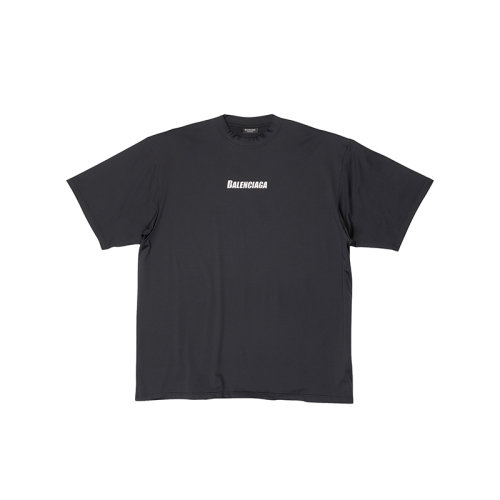 Balenciaga/巴黎世家 22年春夏新款 男士黑色滌綸混紡技術網布游泳T恤6570274B8B51000