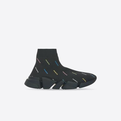  BALENCIAGA巴黎世家 22年春夏 女士 休閑運動鞋 SPEED 2.0滿印標識再生針織運動鞋 617196W2DF0