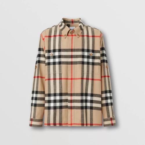  BURBERRY 22年秋冬 男士 House 格紋棉質混紡襯衫 80585841