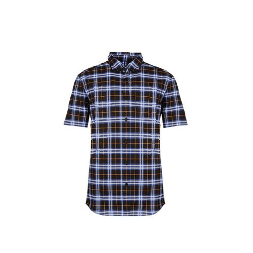  BURBERRY/博柏利 男士黑色棉質短袖襯衫 8025606 PLFSX