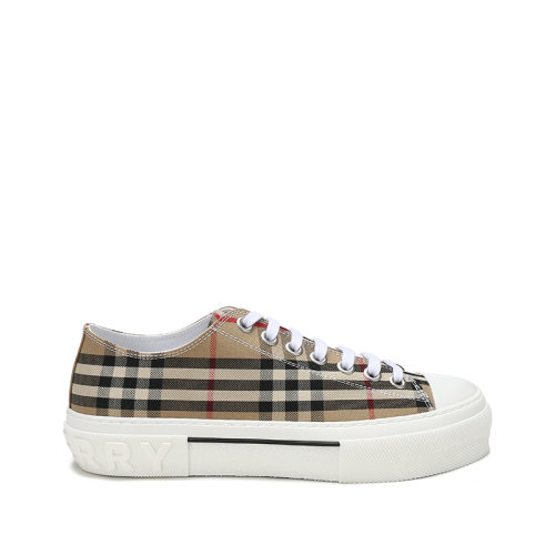 BURBERRY/博柏利【22春夏新款】男款織物系帶休閑運(yùn)動(dòng)鞋帆布鞋典藏米色 80497451