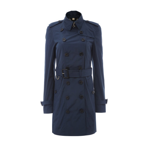 BURBERRY/博柏利 風衣 巴寶莉 深藍色女士風衣 大衣 外套 上裝瑕疵特賣（陳列痕跡，不影響使用）