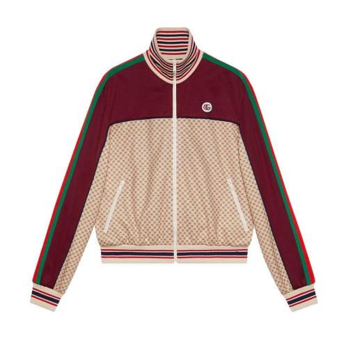  GUCCI古馳 22年秋冬 女士 互扣式雙G印花針織夾克 655196 XJDFP 9115 預定商品2-6周發貨