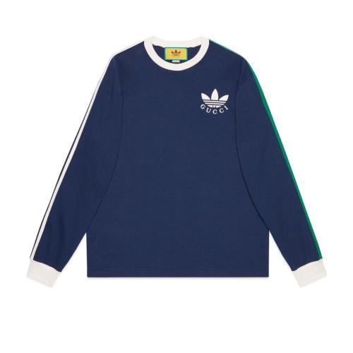  GUCCI古馳 22年秋冬 男士 adidas x Gucci聯名系列針織棉T恤 700506 XJEKO 4622