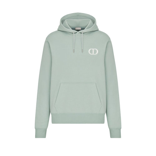 DIOR/迪奧 22年早春新款 男士綠色純棉質起絨面料CD Icon標志連帽運動衫衛衣113J698A0531_C670