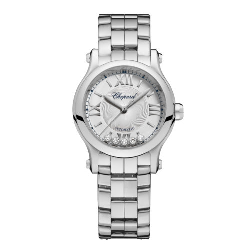  Chopard/蕭邦  Happy Sport系列 自動機械表精鋼表帶帶鉆表盤女表30毫米278573-3012