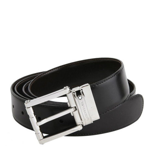 MontBlanc/萬寶龍 男士雙色兩面可用商務休閑針扣皮帶腰帶 可裁剪 105092