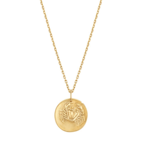 Van Cleef & Arpels/梵克雅寶 新款Zodiaque十二星座系列 18K金黃金Cancri巨蟹座徽章圓形吊墜VCARP7SX00