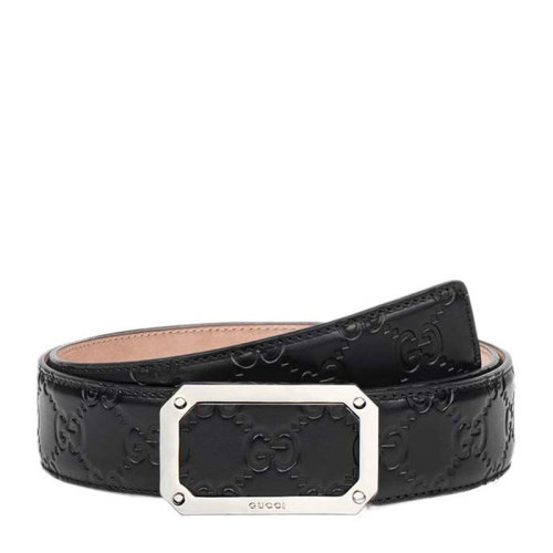GUCCI/古馳 男士黑色牛皮商務休閑皮帶腰帶 403941-CWC0N-1000