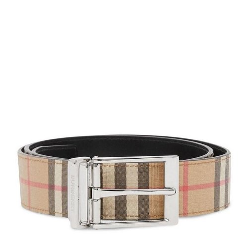 BURBERRY/博柏利 男士米色時尚織物/配皮腰帶 8040192