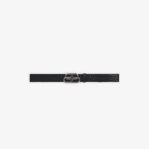  BALENCIAGA巴黎世家 22年春夏 男士 腰帶 Men%27s BB Large Belt in BLACK 5703701ROB51000 預定商品1-3周發貨