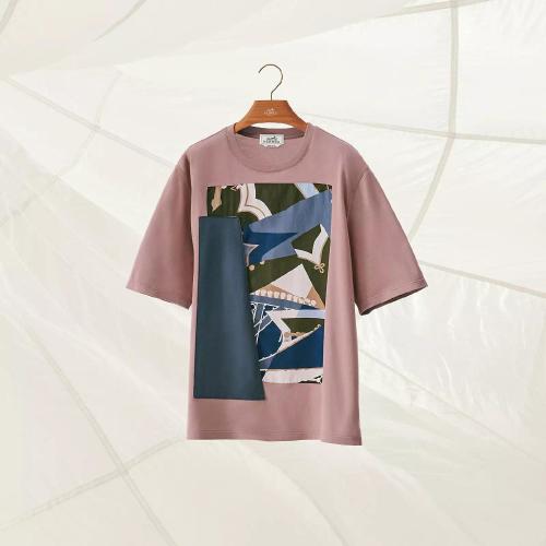  HERMES愛馬仕 22年秋冬 男士 短袖T恤 T-shirt patch ??Zouaves et Dragons?? H257810HA0K